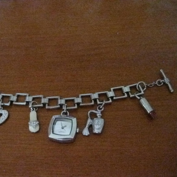 Macy's charm Bracelet with working watch. - Picture 2 of 4